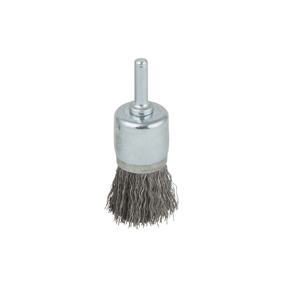 Steel Wire End Brush, Ø 25 mm, Round Shank