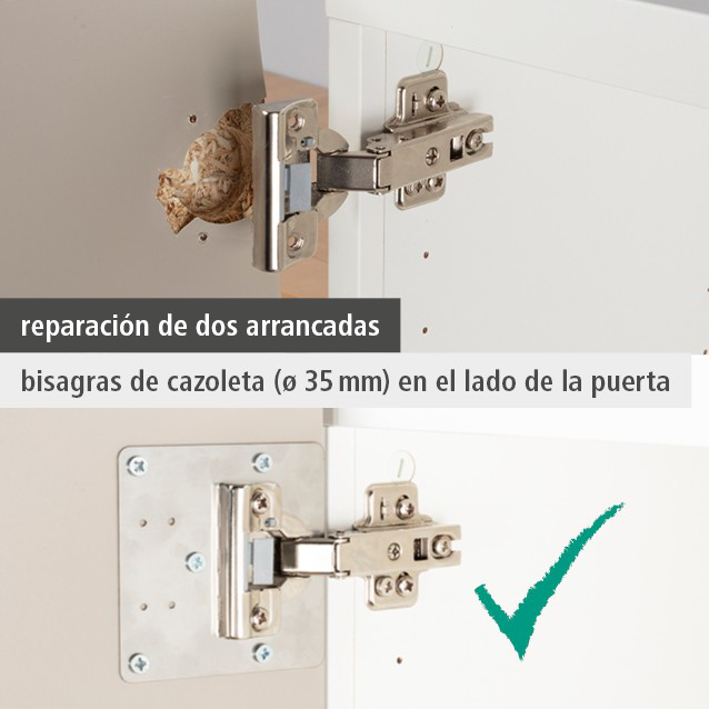 Repair Set for Cup Hinge – Door Side, 17 Pcs. (es)