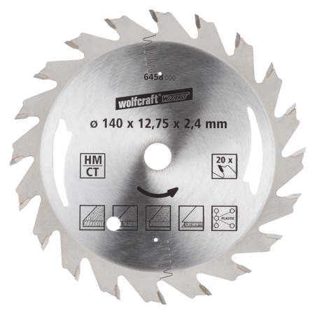 TC Circular Hand Saw Blade, silver series, Ø 140 mm