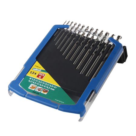 HSS Metal Drill Bit Set, ground, Ø 1,5–6,5 mm, 13 Pcs.