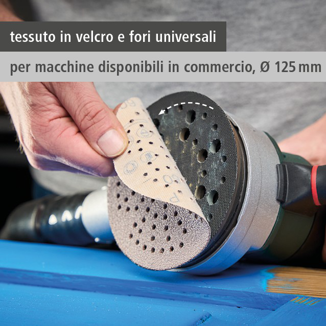 Multi-Hole Sanding Discs for Eccentric Sanders, Ø 125 mm (it)