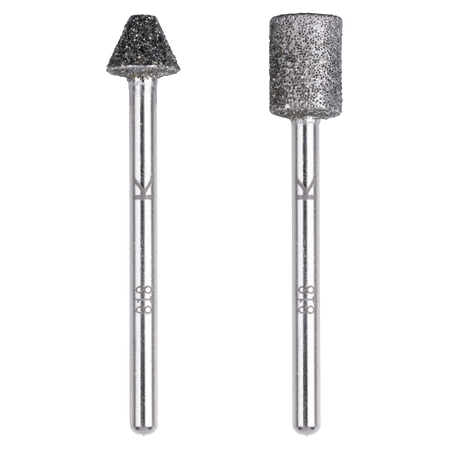 Diamond Mounted Point Set, Cylindrical and Tapered to Point, 2 Pcs.
