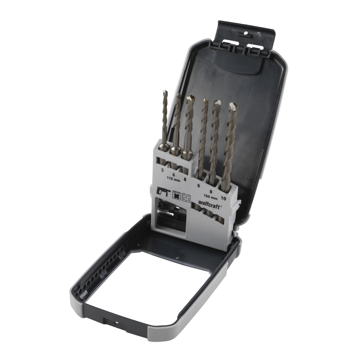 TC Hammer Drill Bit Set Standard” 6 Pcs., SDS Plus shank