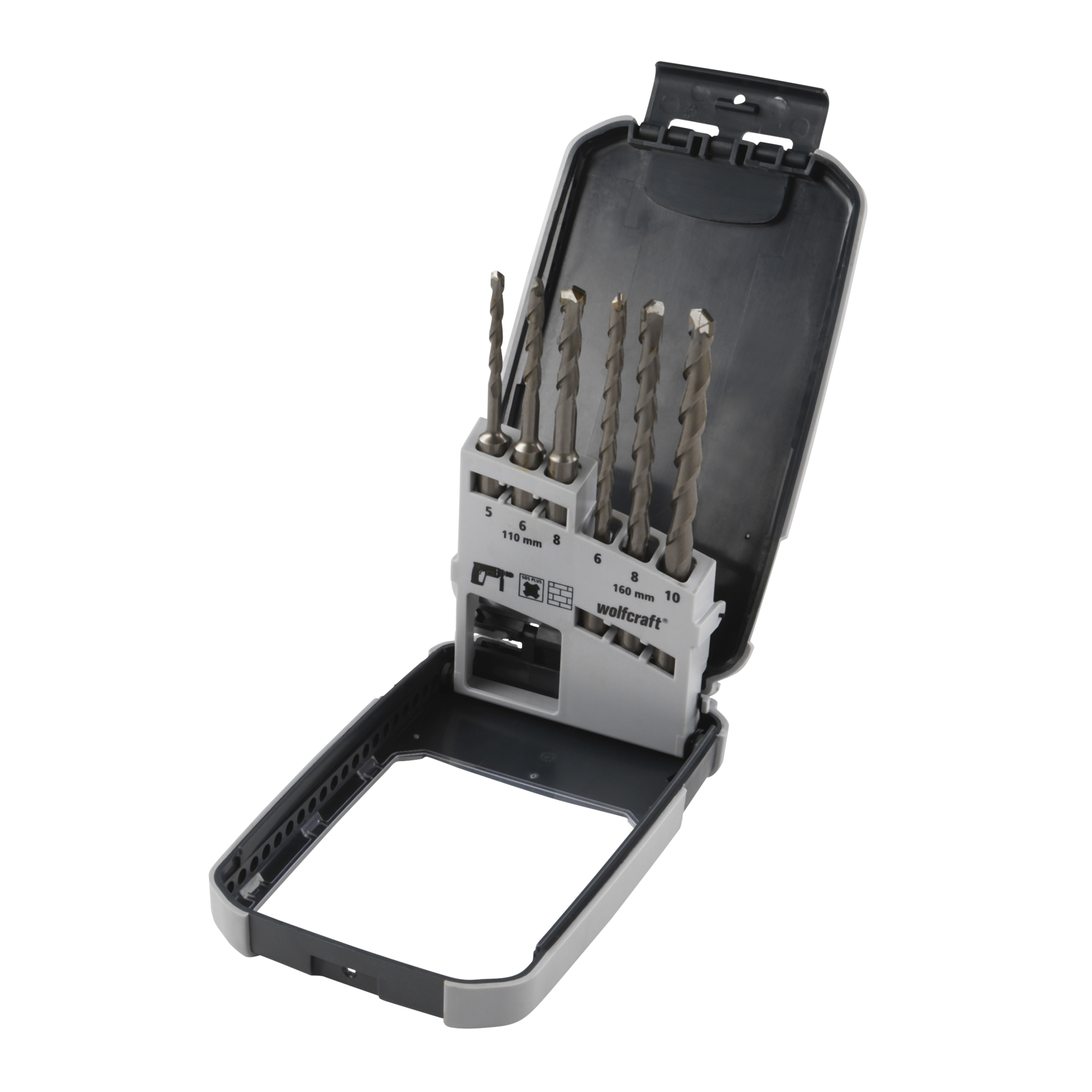 TC Hammer Drill Bit Set Standard” 6 Pcs., SDS Plus shank