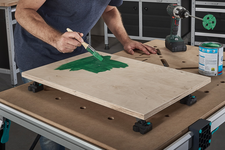 4 clamping jaws with rest pins for painting