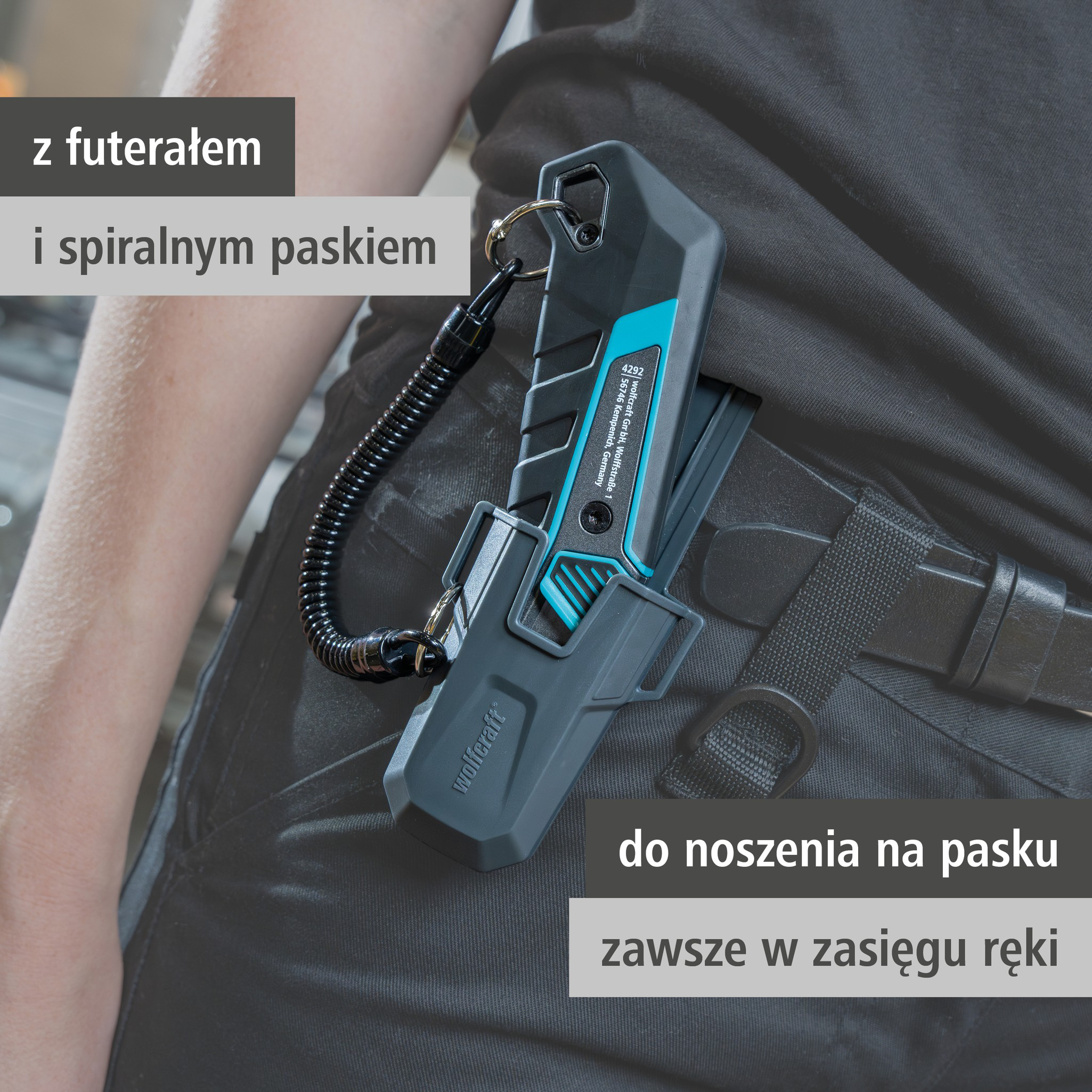Trapezium Blade Knife PRO SAFETY with Sheath (pl)