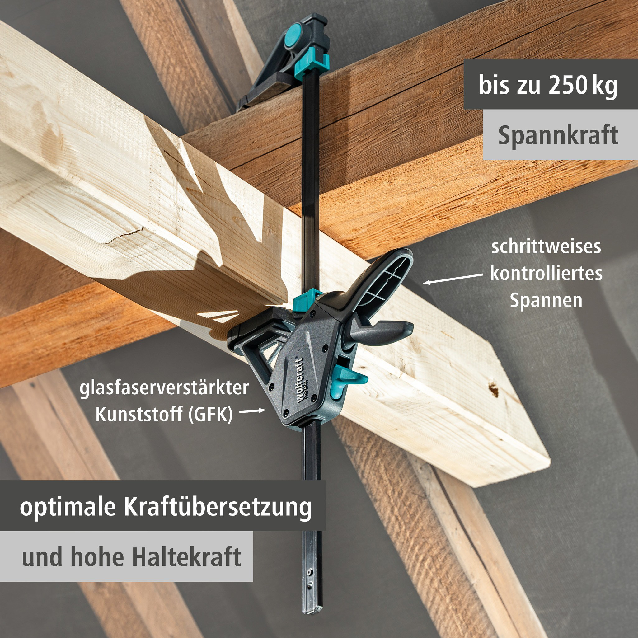 PRO MAX One-Hand Clamp - Info Image 1 German