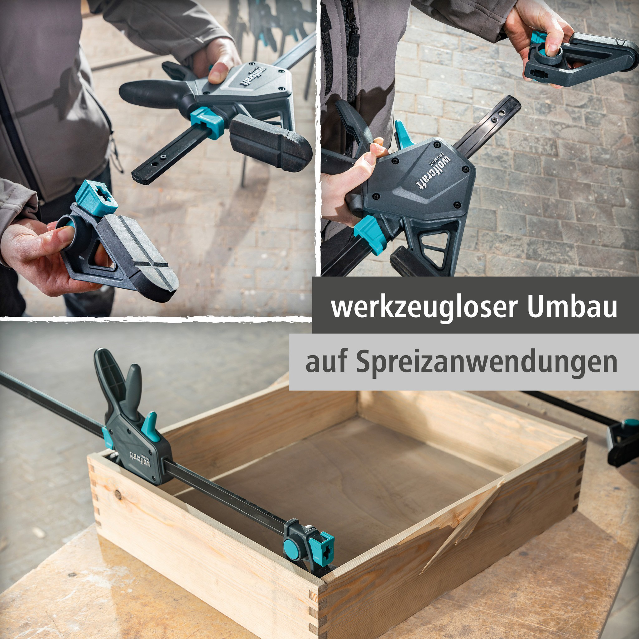 PRO MAX One-Hand Clamp - Info Image 3 German