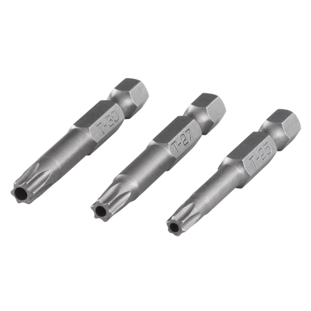 Bit Set, TORX® With Bore Hole (Size 7 / 8 / 9), 3 Pcs.