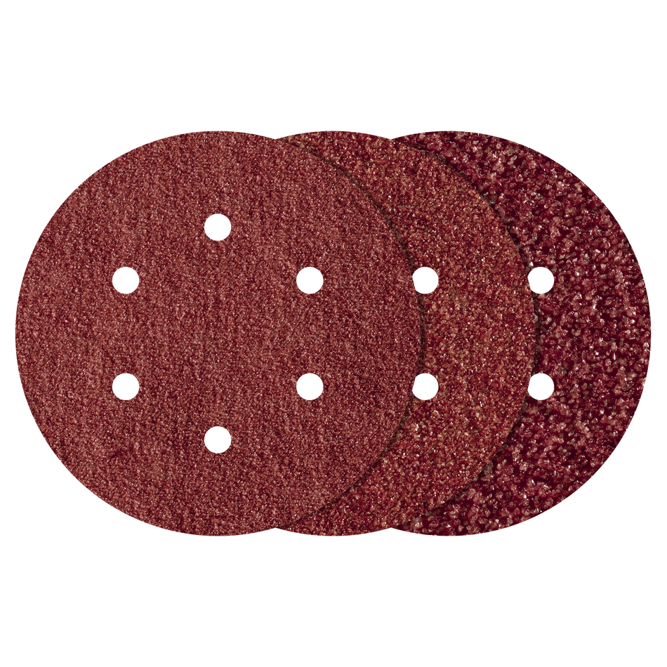 Easy-Fix Sanding Disc Set for Wood/Metal, Ø 150 mm, 12 Pcs.