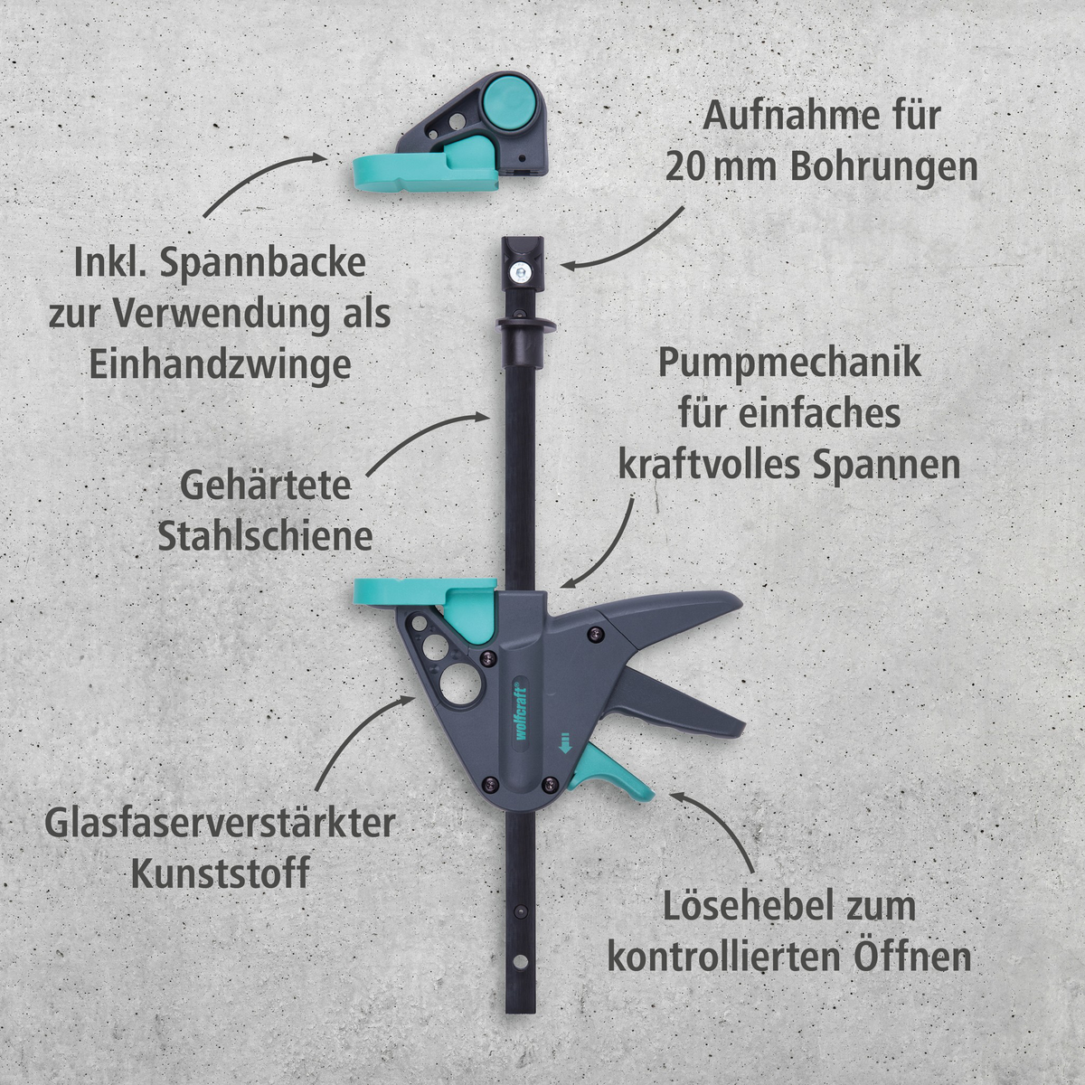 PRO 65-150-W Work Table Clamp