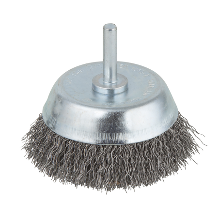 Steel Wire Cup Brush, Ø 75 mm, Round Shank
