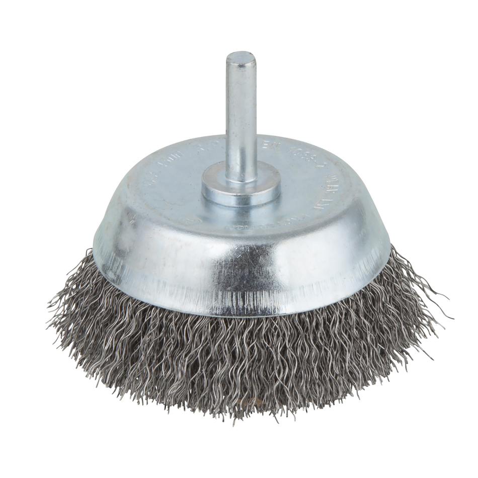 Steel Wire Cup Brush, Ø 75 mm, Round Shank