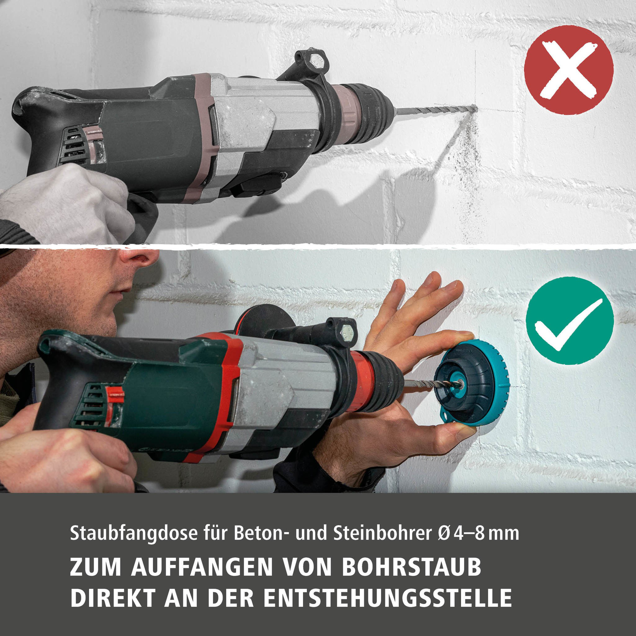 Dust Catcher Container for Drill Bits, Ø 4–8 mm (de)