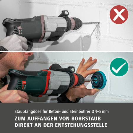 Dust Catcher Container for Drill Bits, Ø 4–8 mm (de)