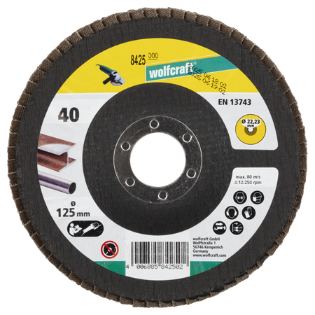 Lamellar Flap Disc for Metal, Corundum, Ø 115 mm