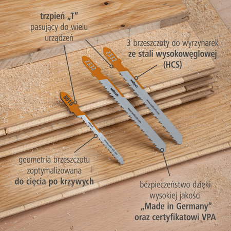 Jigsaw Blade Project Set for Parquet, 3 Pcs. (pl)