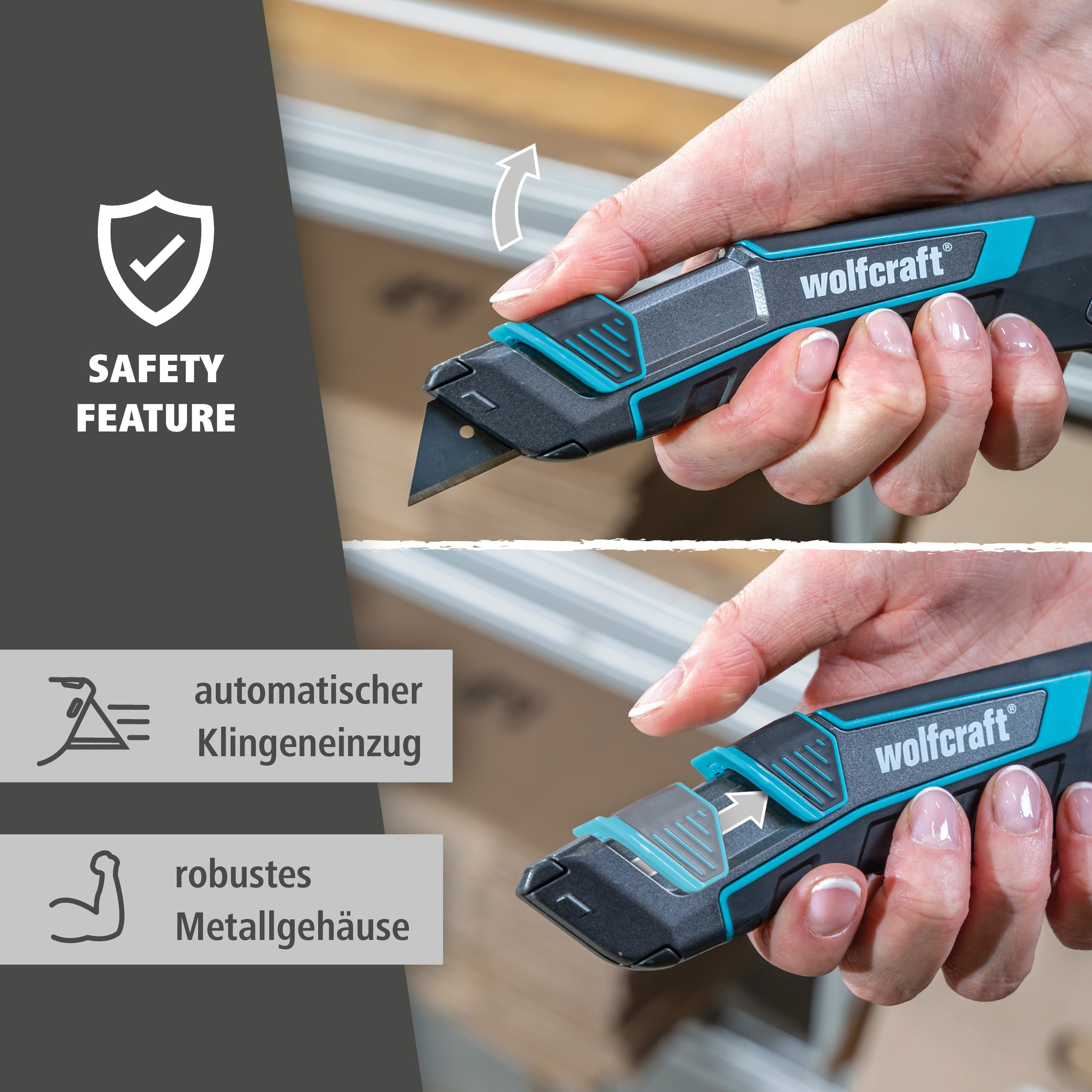 PRO SAFETY Trapezium Blade Knife with Sheath