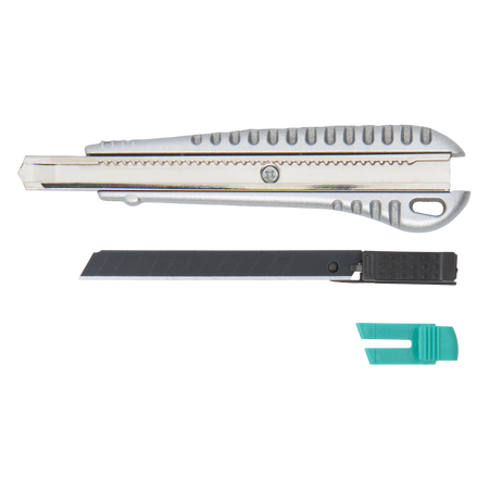 Metal Snap-Off Blade Knife, 9 mm, “Profi-Sharp” Black Blade