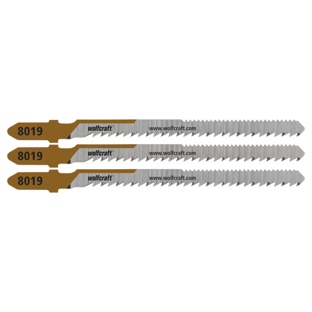 3 Jigsaw Blades, Hardwood, Fine Curved Cuts, Mirror Cut