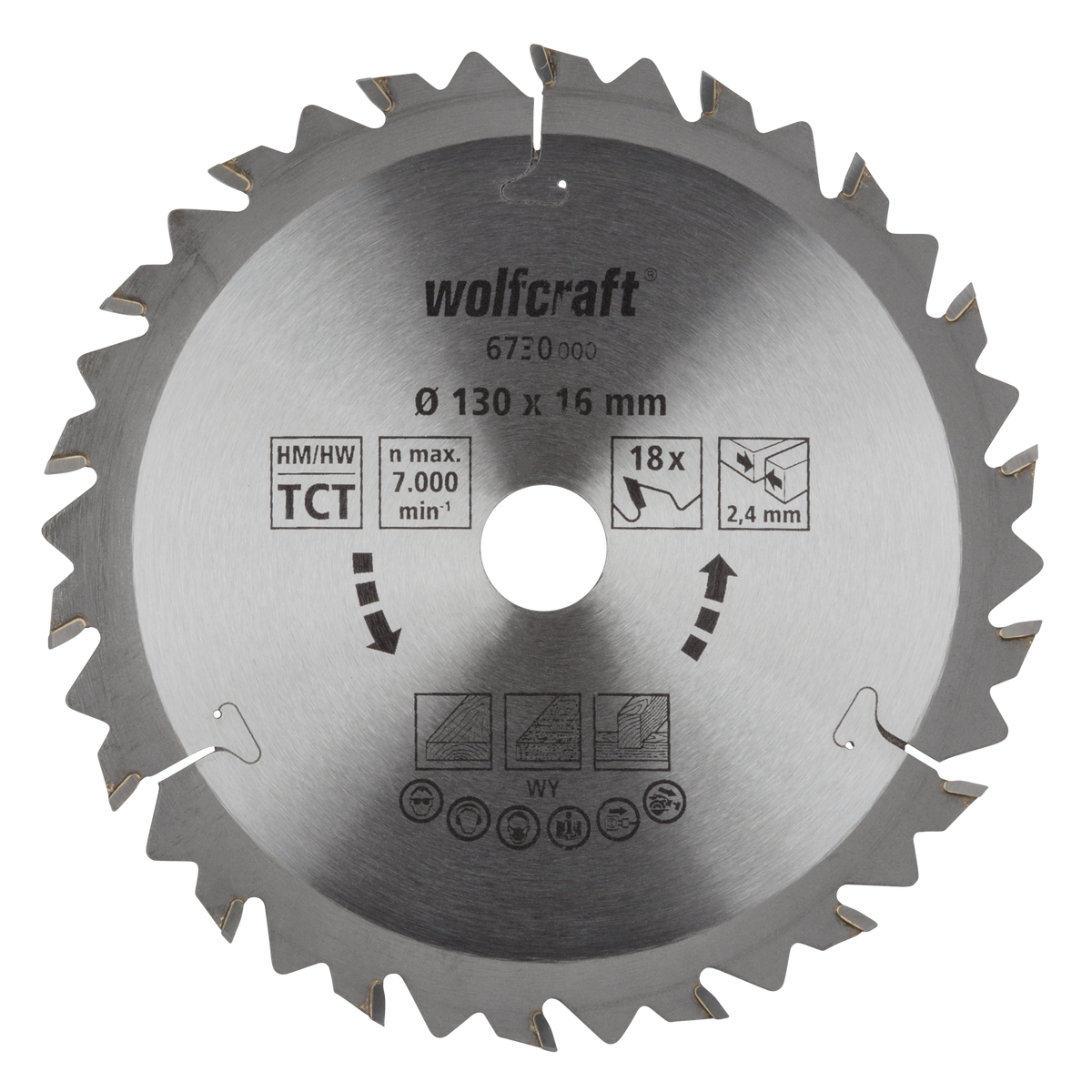 TC Circular Hand Saw Blade, brown series, Ø 130 mm