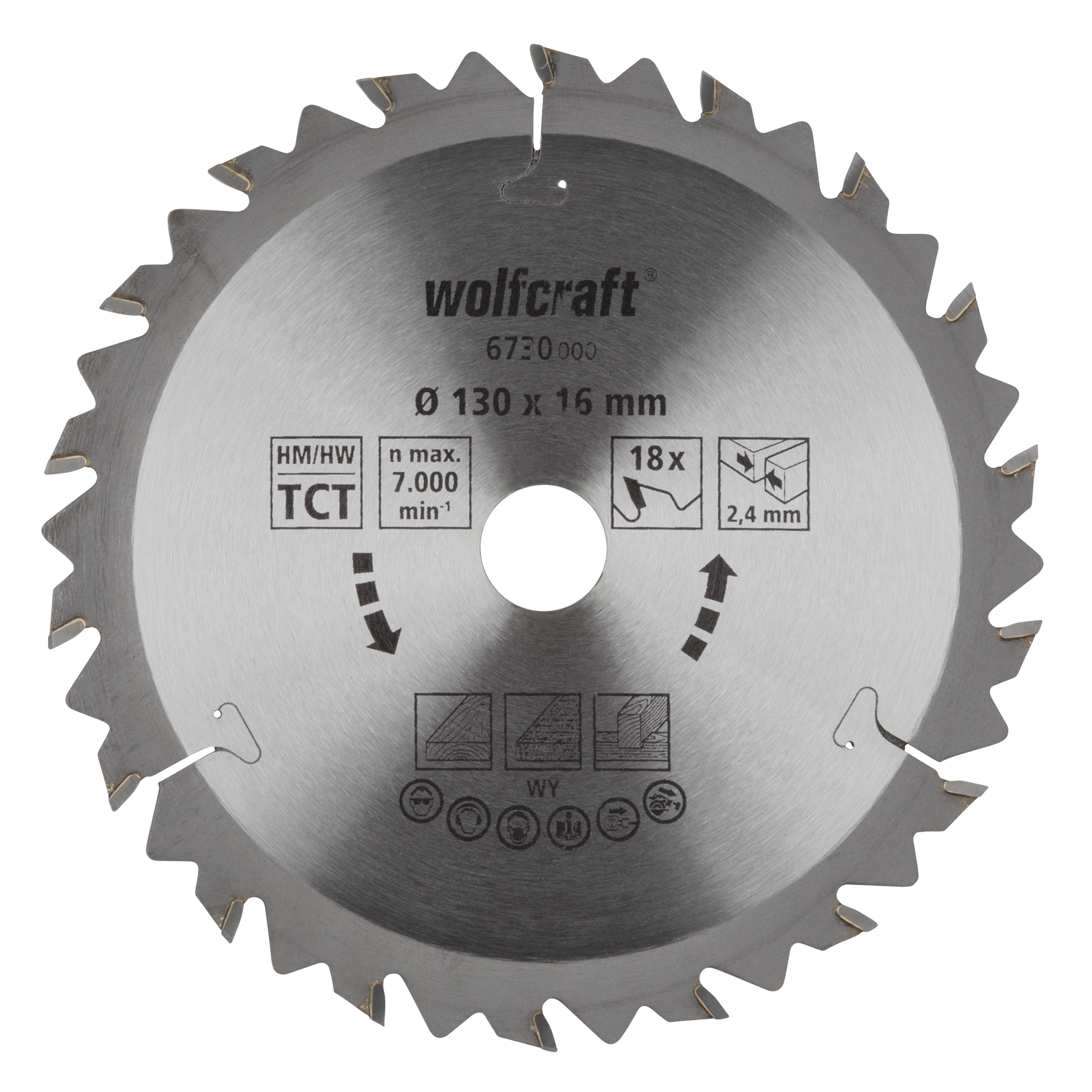TC Circular Hand Saw Blade, brown series, Ø 130 mm