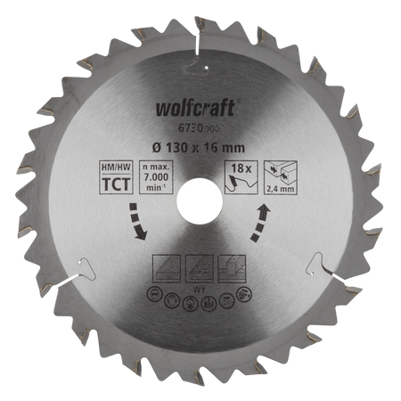 TC Circular Hand Saw Blade, brown series, Ø 130 mm