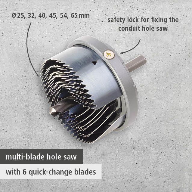 Multi-Blade Hole Saw, Ø 25–65 mm (en)