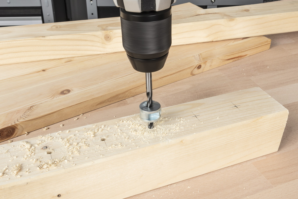 Wood Twist Drill Bit Set With Depth Stop 2 Pcs.