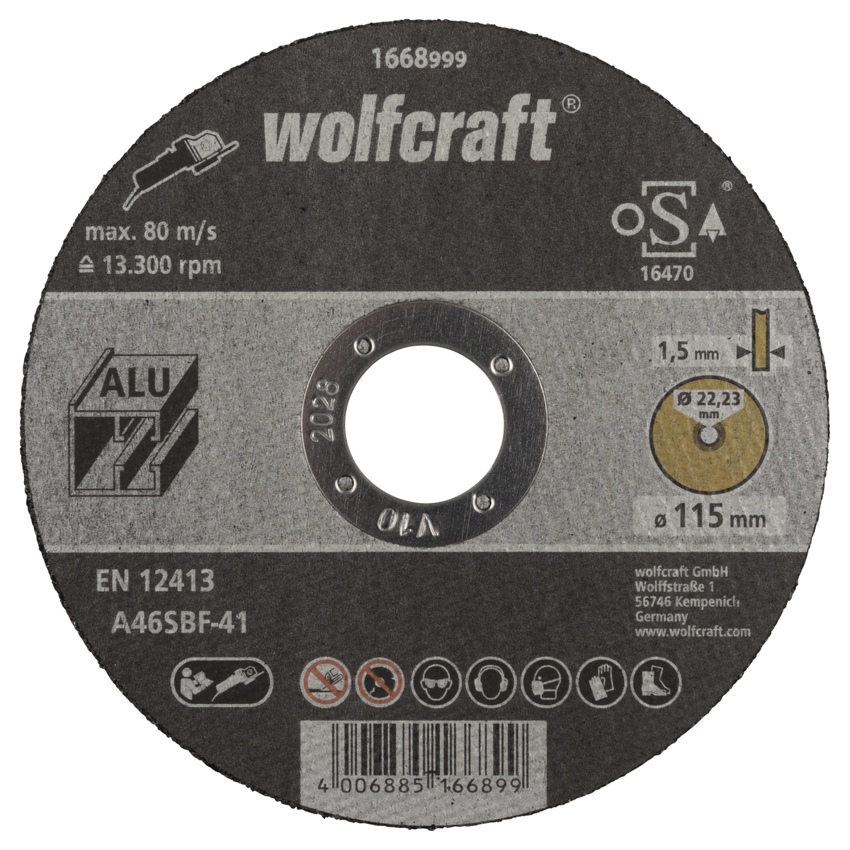 Cutting Disc for Aluminium, extra thin, Ø 115 mm