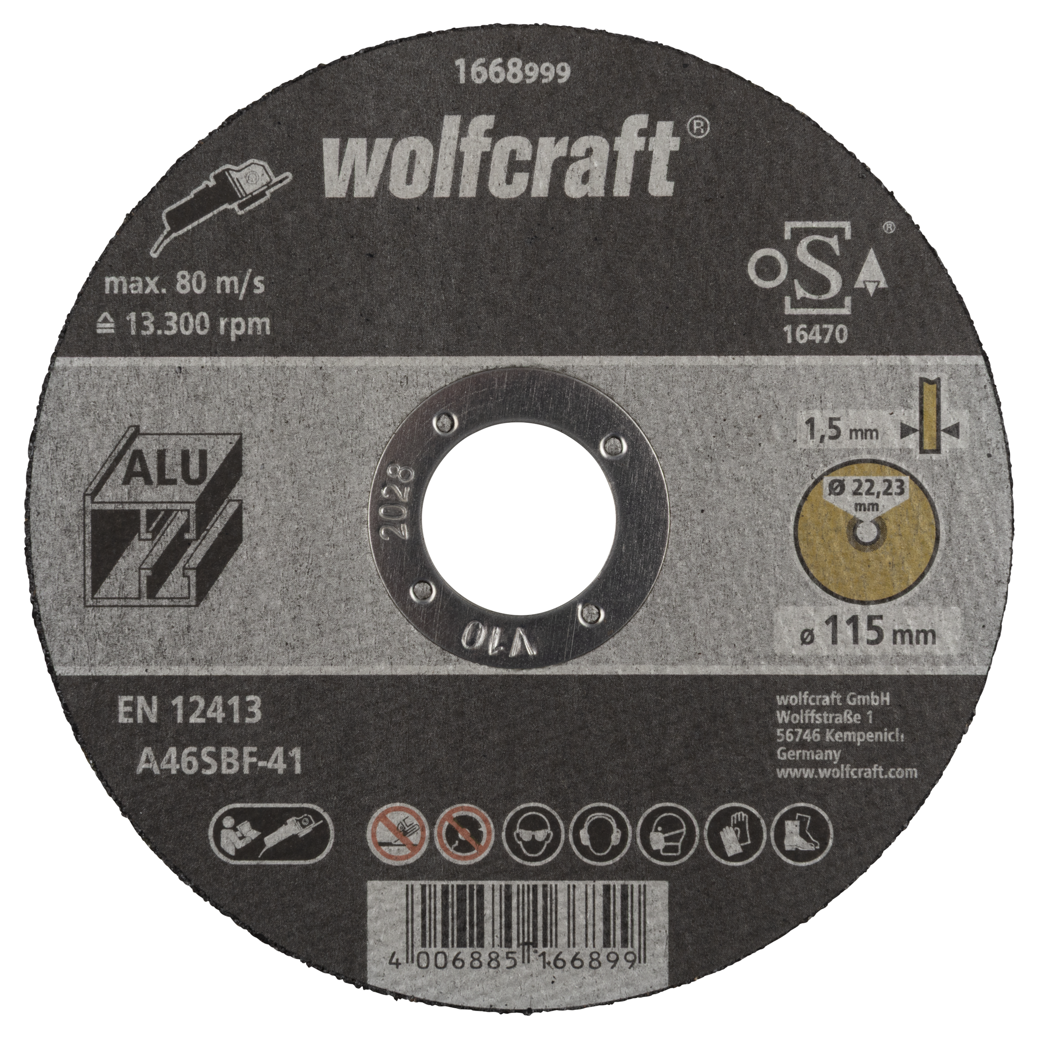 Cutting Disc for Aluminium, extra thin, Ø 115 mm