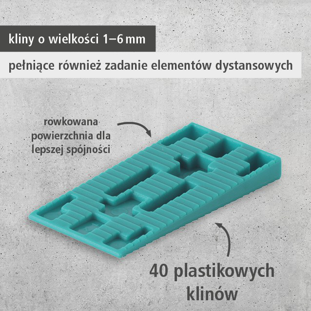 40 Plastic Spacer Wedges (pl)