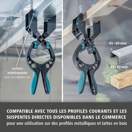 Drywall Spring Clamp with Clamping Arm (fr)