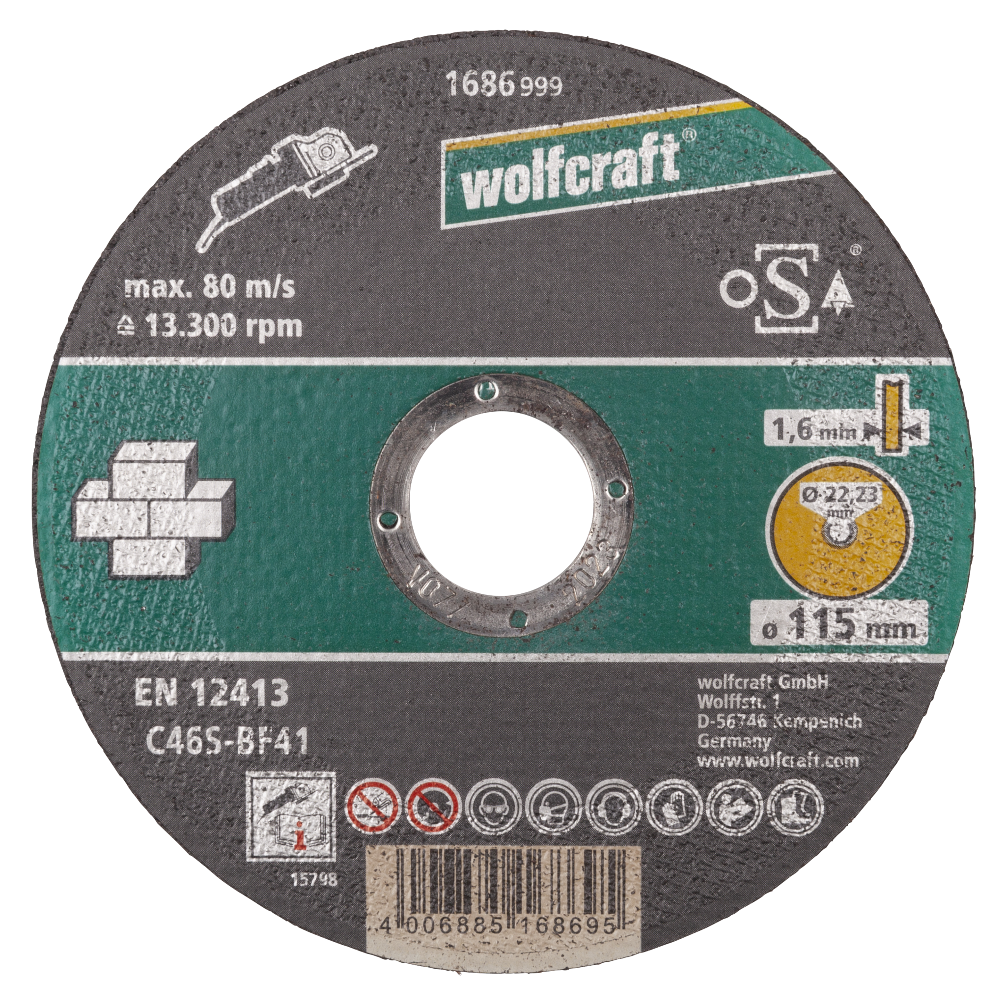 Cutting Disc for Stone, fine cutting, Ø 115 mm