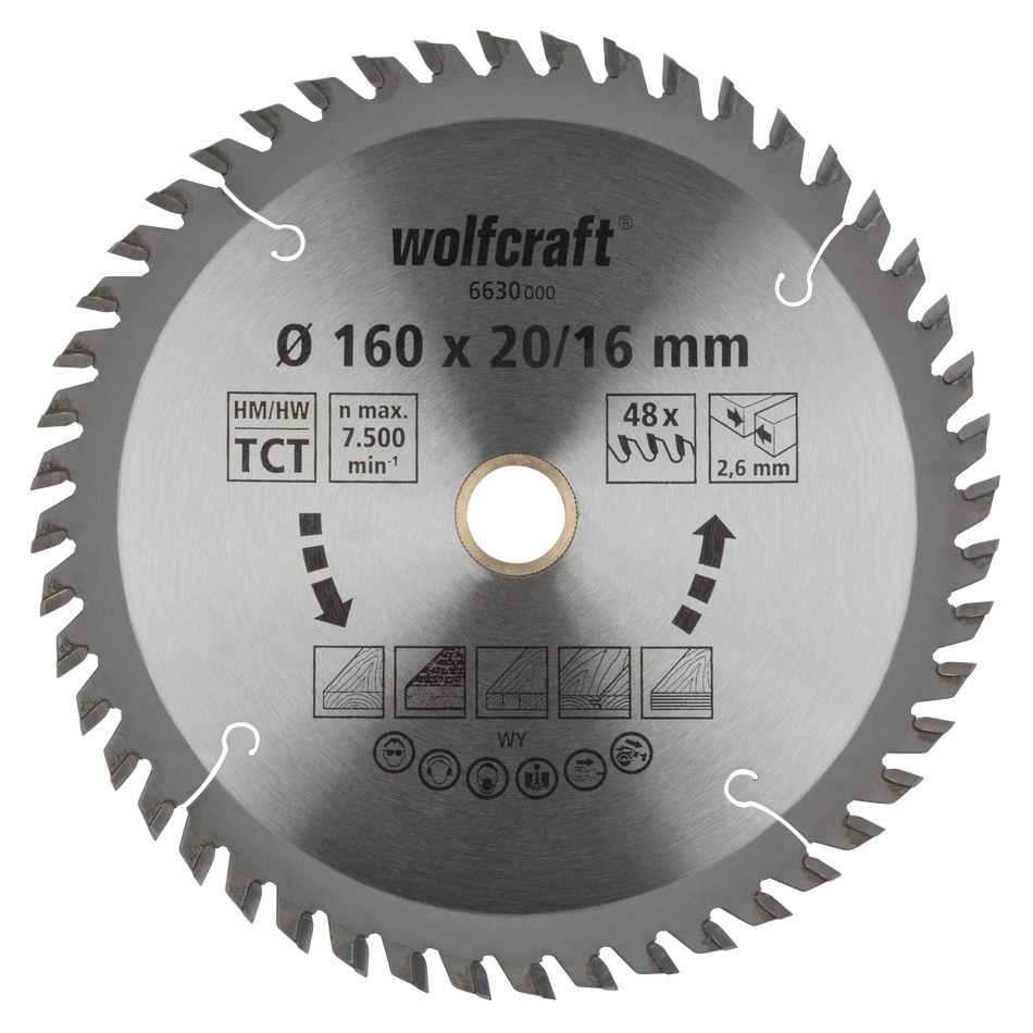 TC Circular Hand Saw Blade, orange series, Ø 160 mm