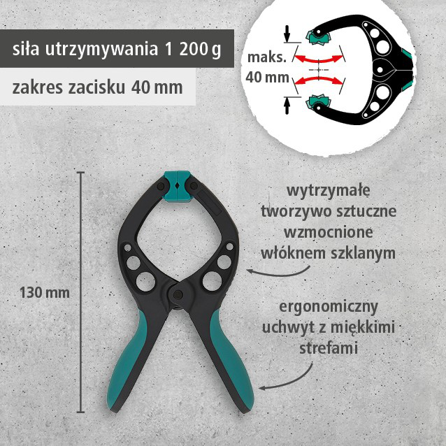 8 PRO Spring Clamps, 40 mm (pl)