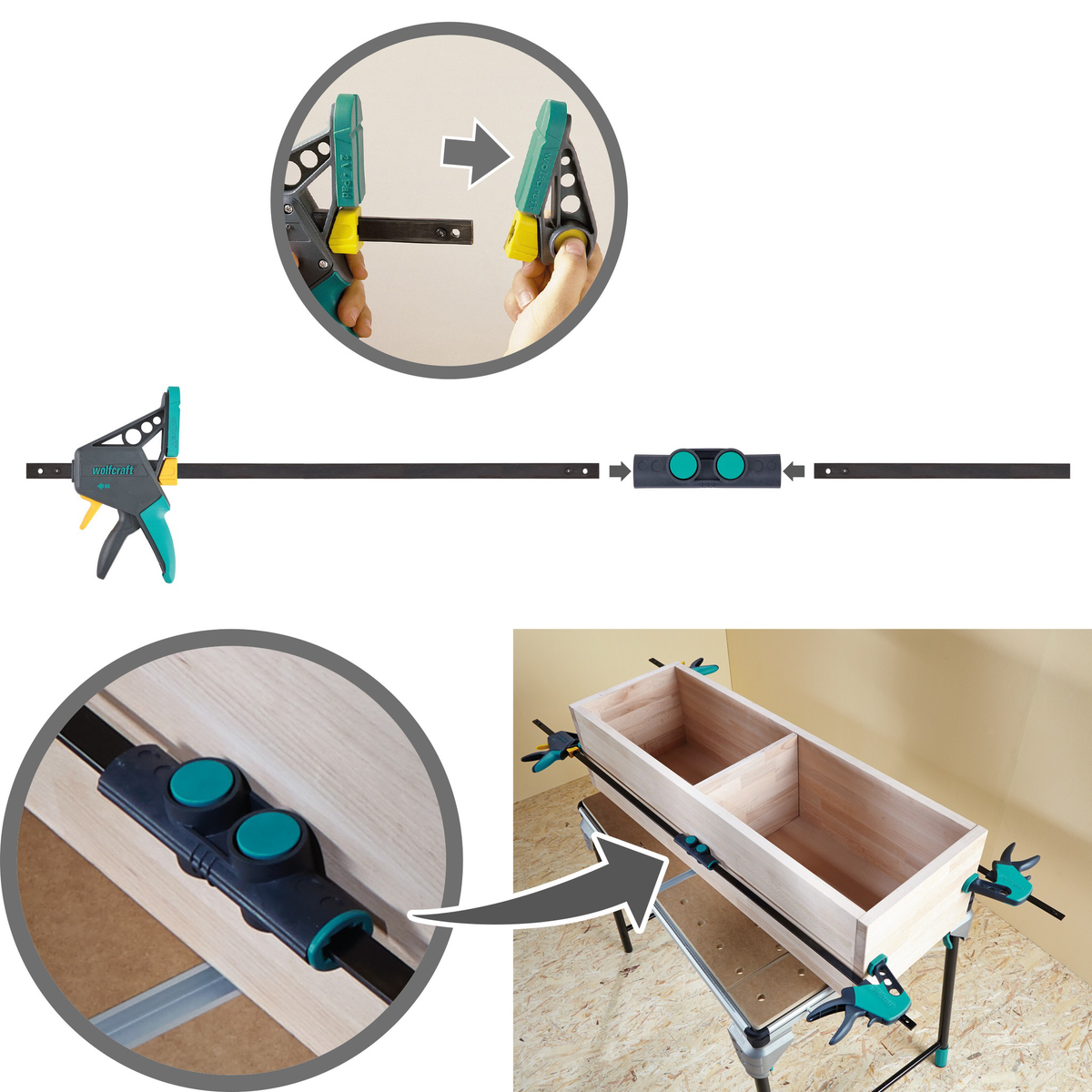 XL PRO L One-Hand Clamp Set, 3 Pcs. - Image 4