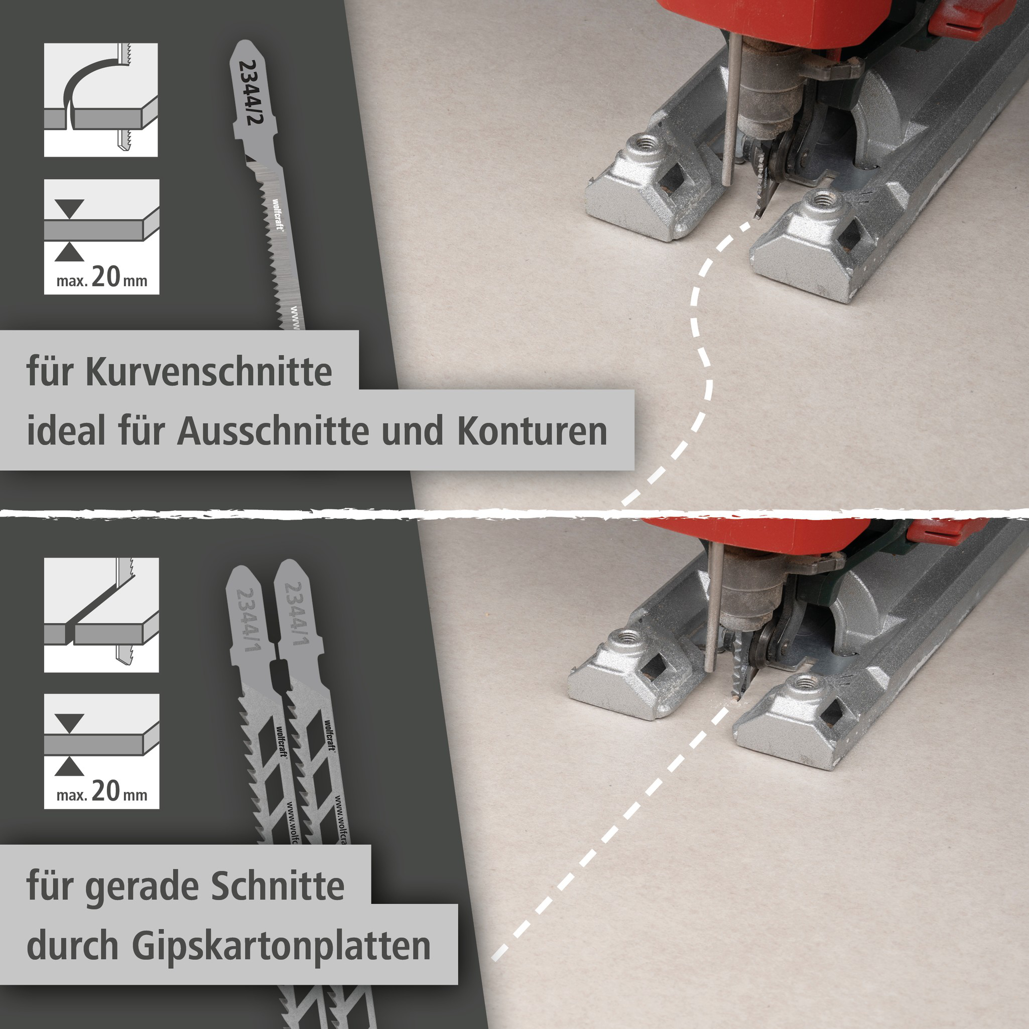 Jigsaw Blade Project Set for Drywall, 3 Pcs. (de)
