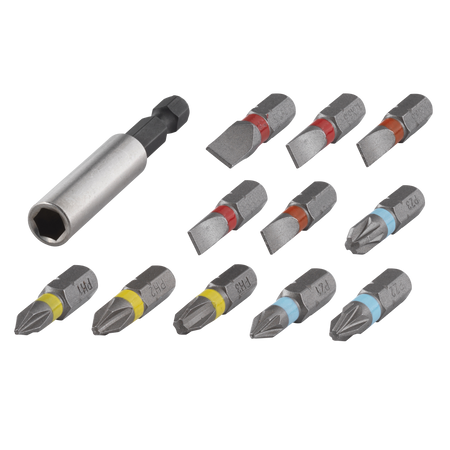Bit Set Flat / Crosshead (PH/PZ), 12 Pcs.