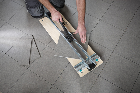 TC 610 W Tile Cutter, base plate made of multiplex