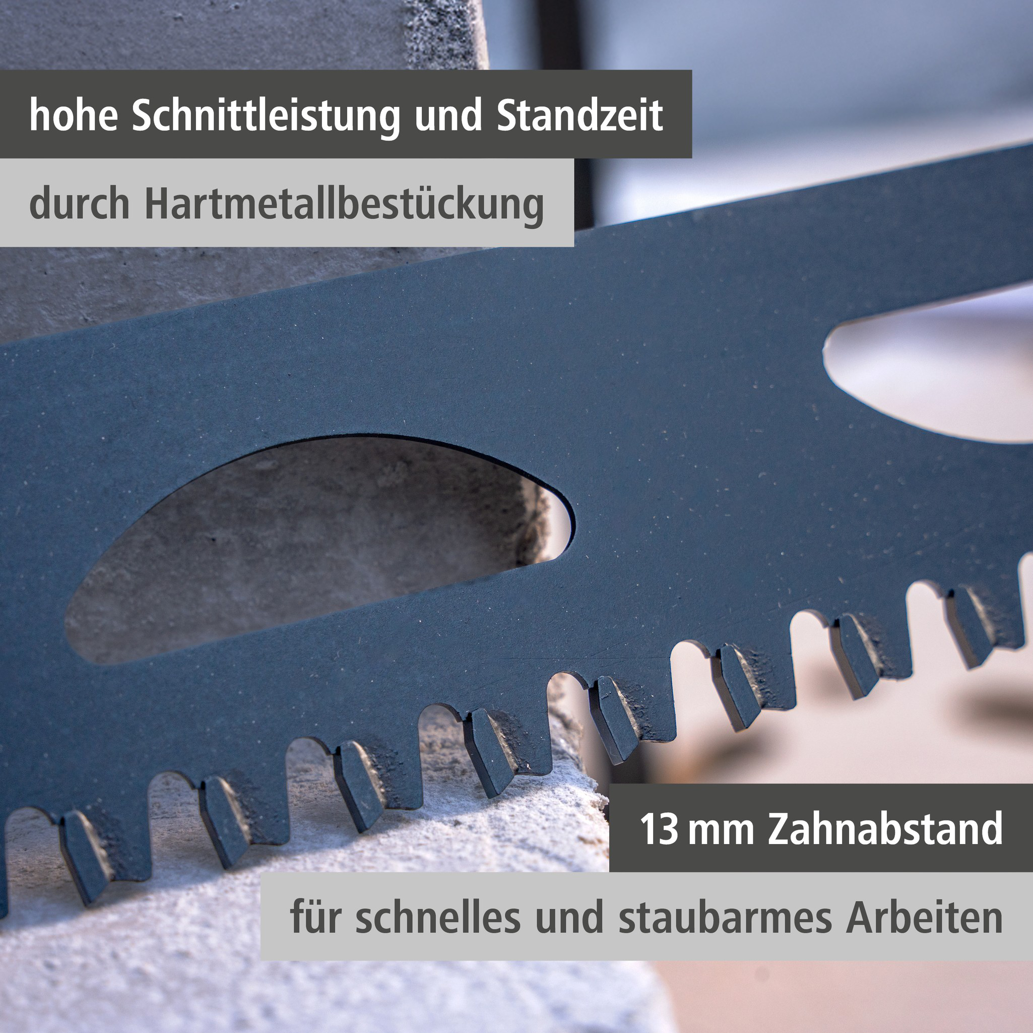 Sabre Saw Blade, TC Tipped, Aerated Concrete and Hollow Bricks, Straight Cut