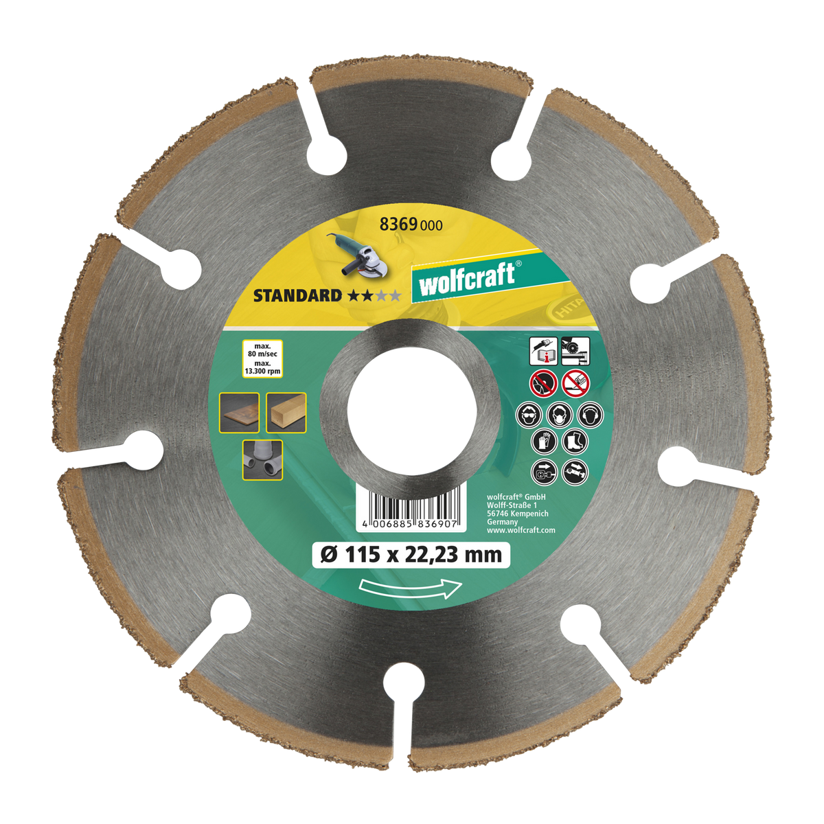 Tungsten Carbide Cutting Disc Standard”, Ø 115 mm