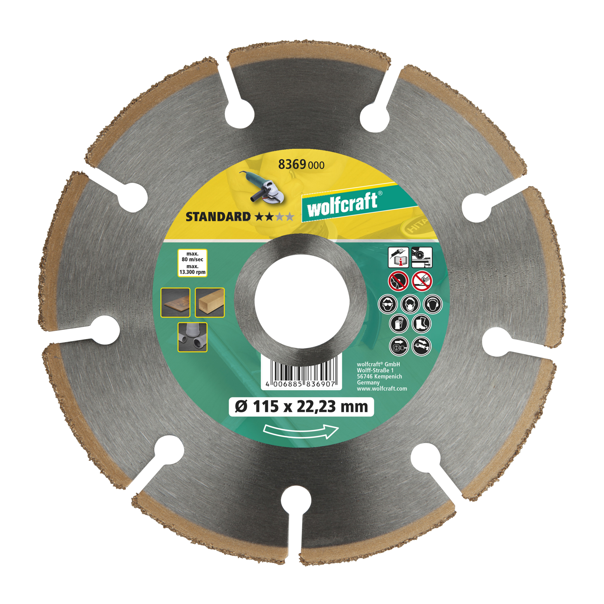Tungsten Carbide Cutting Disc Standard”, Ø 115 mm