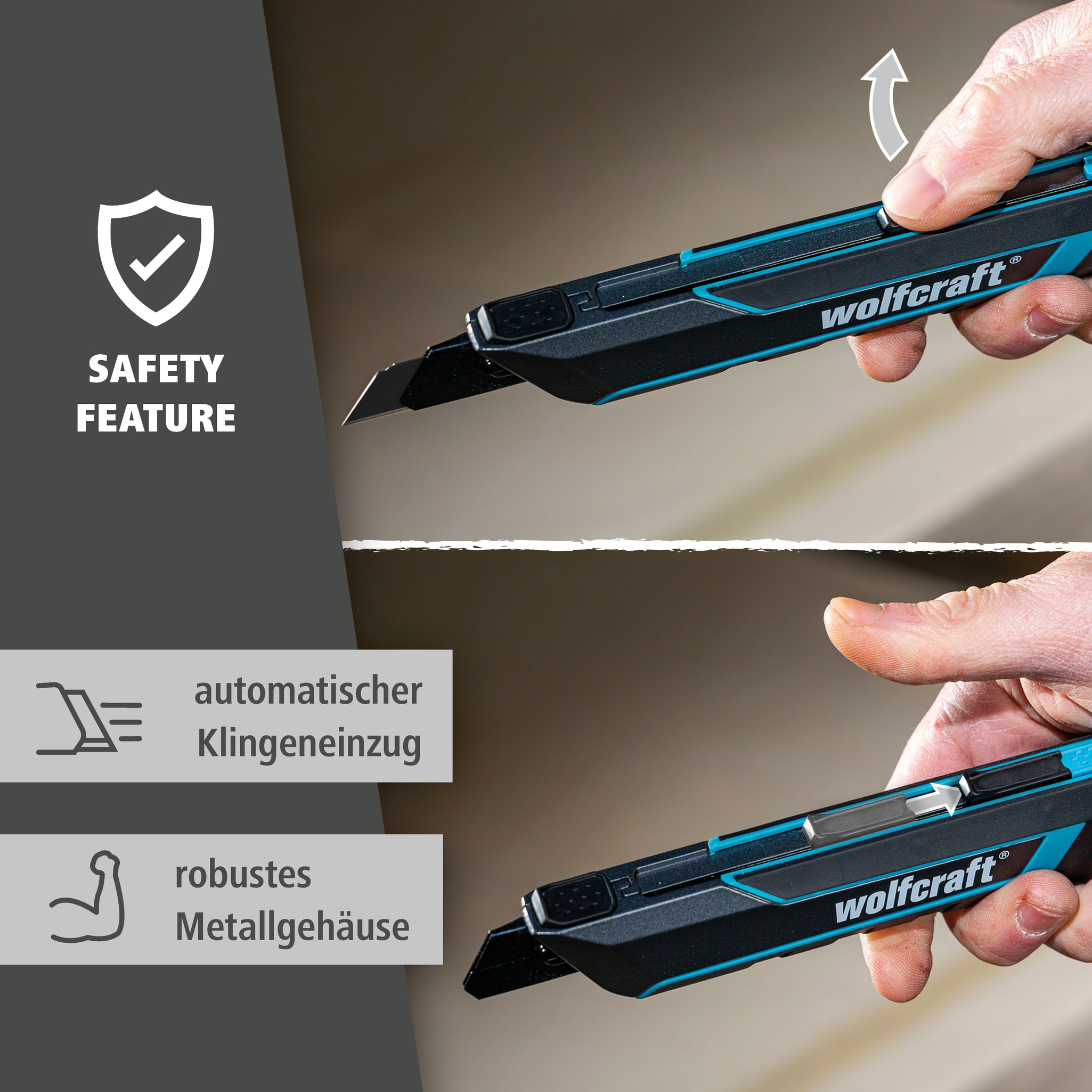 Snap-Off Blade Knife PRO SAFETY, 18 mm (de)