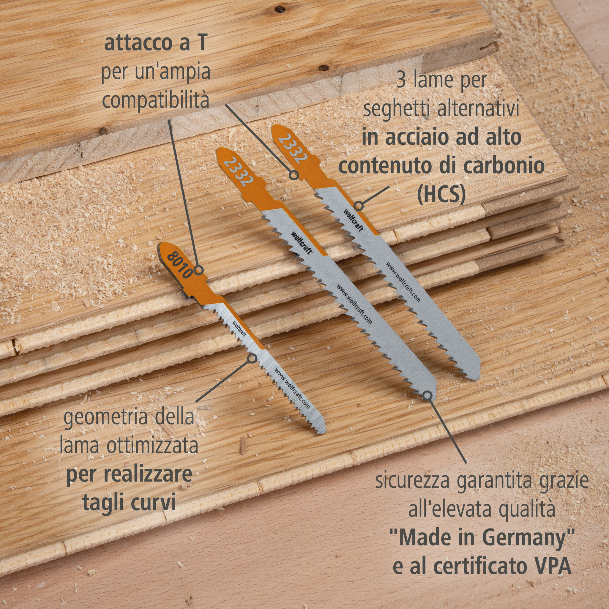 Jigsaw Blade Project Set for Parquet, 3 Pcs. (it)