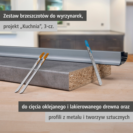 Jigsaw Blade Project Set for Kitchen Installation, 3 Pcs. (pl)