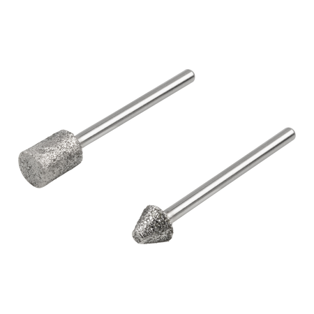 Diamond Mounted Point Set, Cylindrical and Tapered to Point, 2 Pcs.