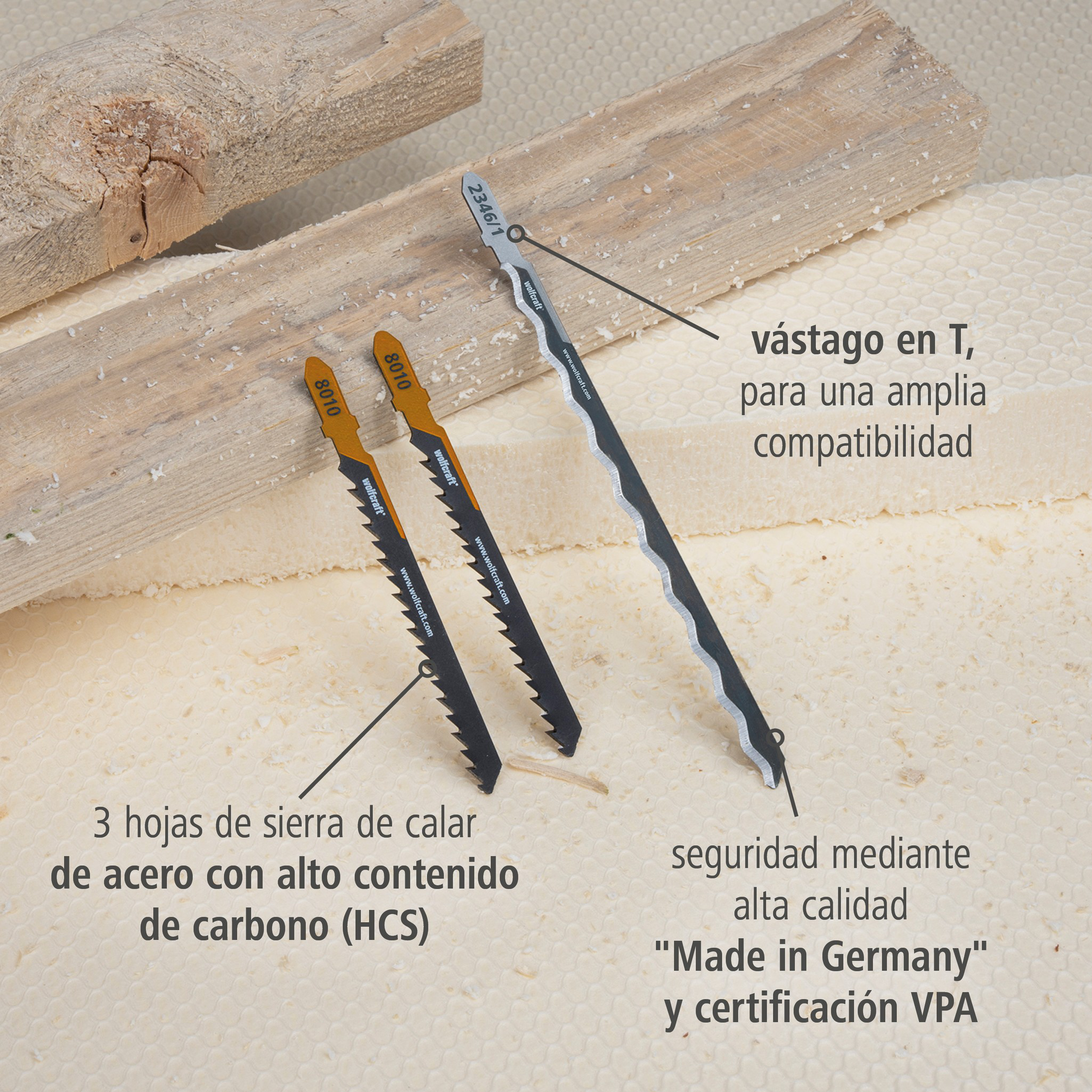 Jigsaw Blade Project Set for Insulation, 3 Pcs. (es)