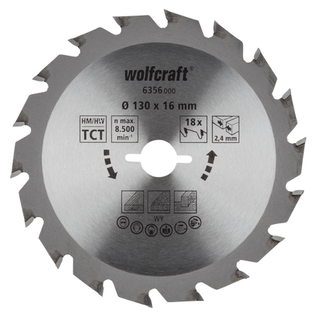 TC Circular Hand Saw Blade, green series, Ø 130 mm