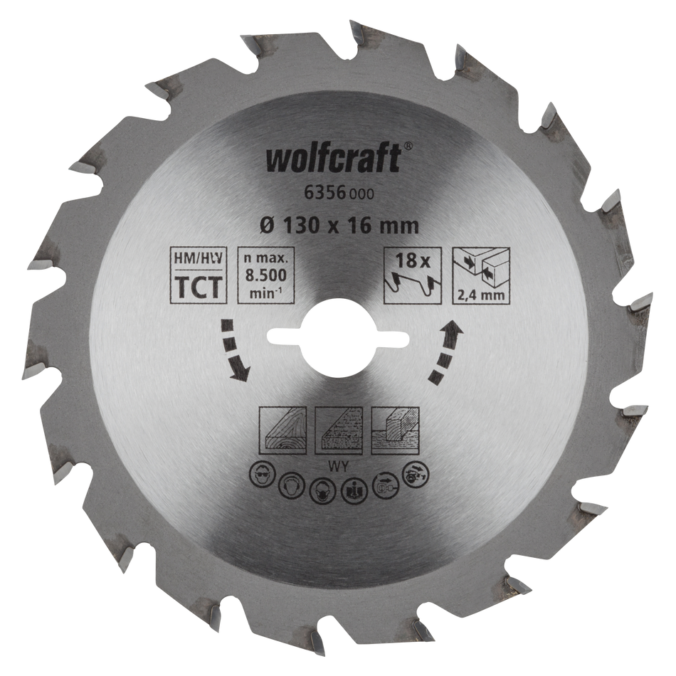 TC Circular Hand Saw Blade, green series, Ø 130 mm